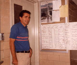 CHS XC 1989 -- Tom Sexton in the locker room