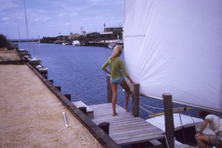 Philip E. Rosenberg slides - Long Beach Island - Loveladies Harbor - boat + Betsy