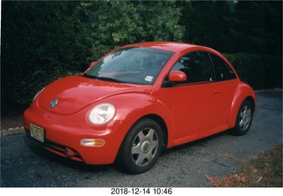 red new vw beetle