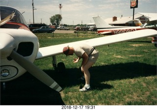 Adam running at Penns Cave Airport