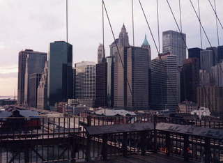 NYC Downtown from Brooklyn Bridge