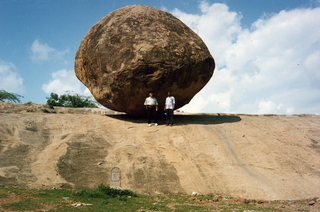 15 35o. Satish-Geeta wedding in Madras, India - big rock in Mahabalipuram