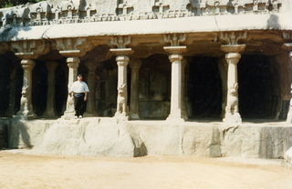 Satish-Geeta wedding in Madras, India - big rock in Mahabalipuram