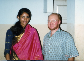 Satish-Geeta wedding in Madras, India - wedding guest and Adam