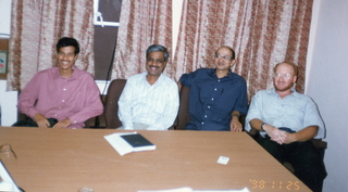 Satish & Geeta wedding in Madras, India - professors and Adam at IIT Madras