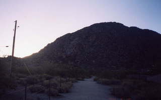 Pinnacle Peak, morning silhouette of neighboring hill