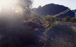 Pinnacle Peak backlit from 'behind'