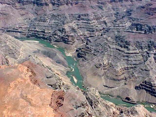 133 54s. Grand Canyon, Colorado River 4 -- aerial