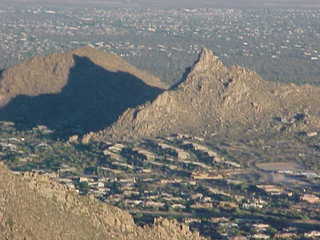 Pinnacle Peak, morning silhouette of neighboring hill