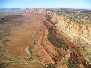 40 59p. Echo Cliffs - aerial