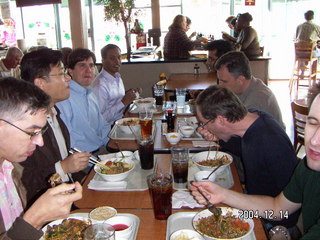 Khimetrics lunch at YC's -- Mike, Chris, Gustavo, Ranga, Philippe, Brent, Milton
