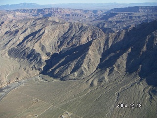 aerial --Virgin River and I-15 in Arizona