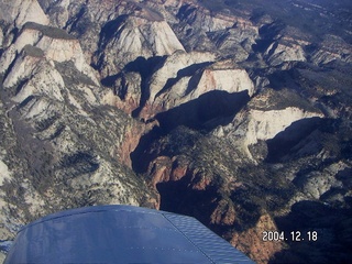 aerial -- Zion National Park -- Angel's Landing and Observation Point