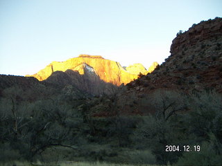 Zion National Park -- dawn glow on top