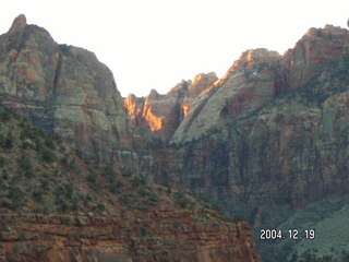 Zion National Park -- Pa'rus trail -- glow on top