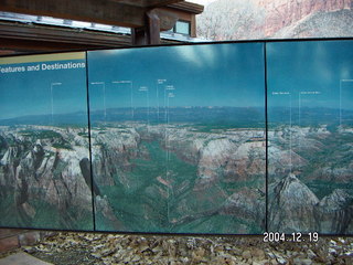 Zion National Park -- display of Zion from the air