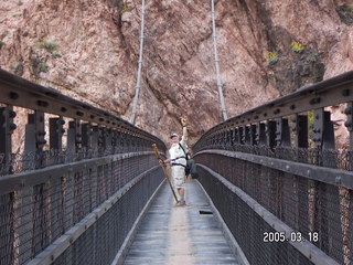 Grand Canyon -- Greg on Black Bridge -- South Kaibab