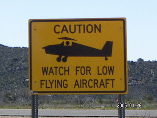 Bagdad Airport, Watch for Low Flying Aircraft