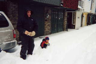 Ivan and Gaby Montijo in the snow