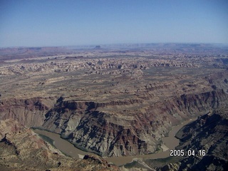 Colorado River canyon -- aerial