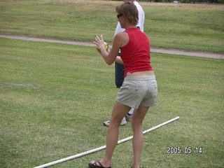 Debbie Standel throwing