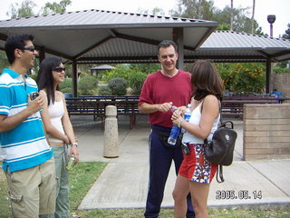 Khimetrics lunch at YC's -- Phillipe, Brent, Milton
