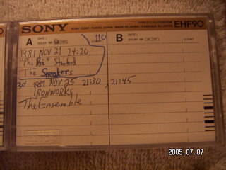 Living room, tape deck rack