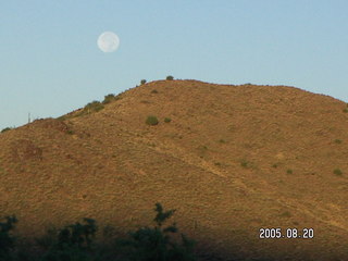MSLT Ringtail Trail, moon over hill