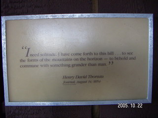 Bryce Canyon -- Bristlecone Loop Trail -- Henry David Thoreau sign