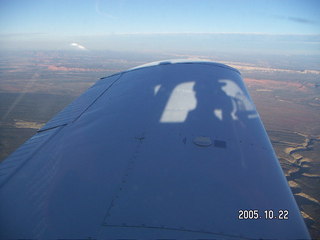 Aerial -- my shadow on my wing