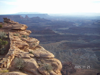 Dead Horse Point canyon view with Potash ponds