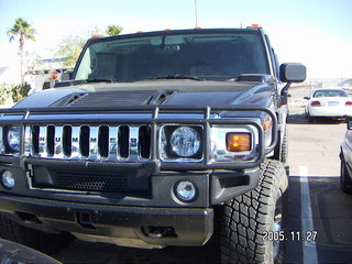 giant, piggy-wiggy, oinky-woinky Hummer in DVT parking lot