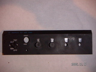 Narco AT 150 TSO transponder faceplate
