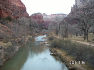aerial --Virgin River and I-15 in Arizona