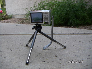 Nikon coolpix on cute, little tripod