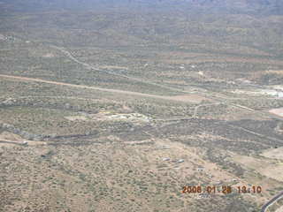 Superstition Mountains, Superior Airport (E81) from the air