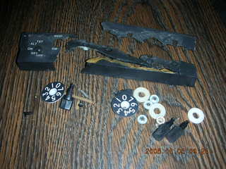 old Narco transponder faceplate in pieces
