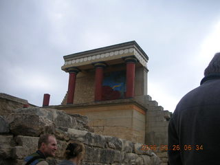 2006 eclipse trip -- Knossos -- bull mural from afar