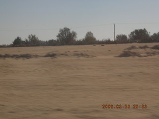 2006 eclipse trip -- to Jalu -- road in the Sahara