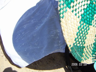 2006 eclipse trip -- Sahara Desert eclipse site -- crescent images from a hat