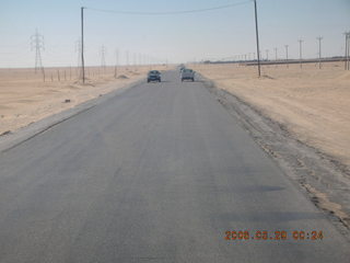 2006 eclipse trip -- road in the Sahara
