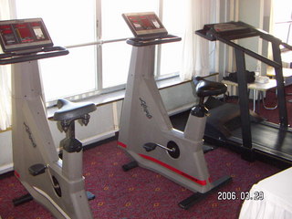 2006 eclipse trip -- workout room on MS Perla