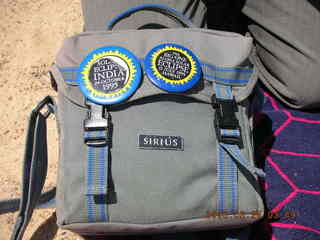 2006 eclipse trip -- Sahara Desert eclipse site -- eclipse buttons from somebody's earlier trips