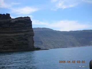 2006 eclipse trip -- approaching Santorini island
