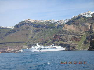 2006 eclipse trip -- MS Perla at Santorini