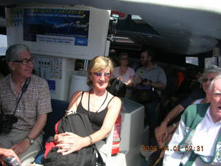 2006 eclipse trip -- tender boat passengers going to Santorini