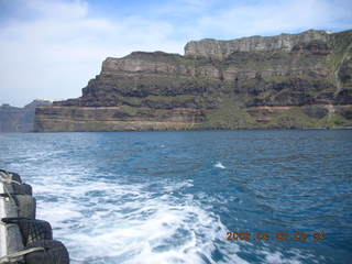 2006 eclipse trip -- tender boat to Santorini