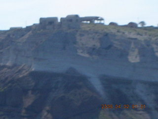 2006 eclipse trip -- approaching Santorini island -- half-built houses
