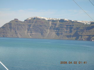 2006 eclipse trip -- approaching Santorini island