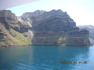 2006 eclipse trip -- approaching Santorini island